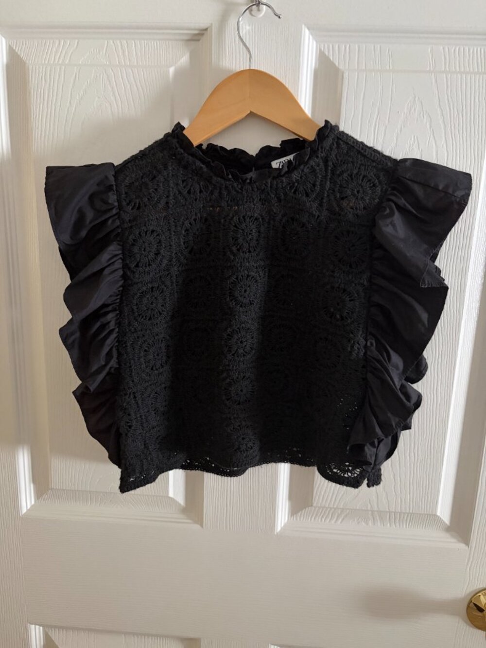 Zara Open-Knit Crochet Crop Top